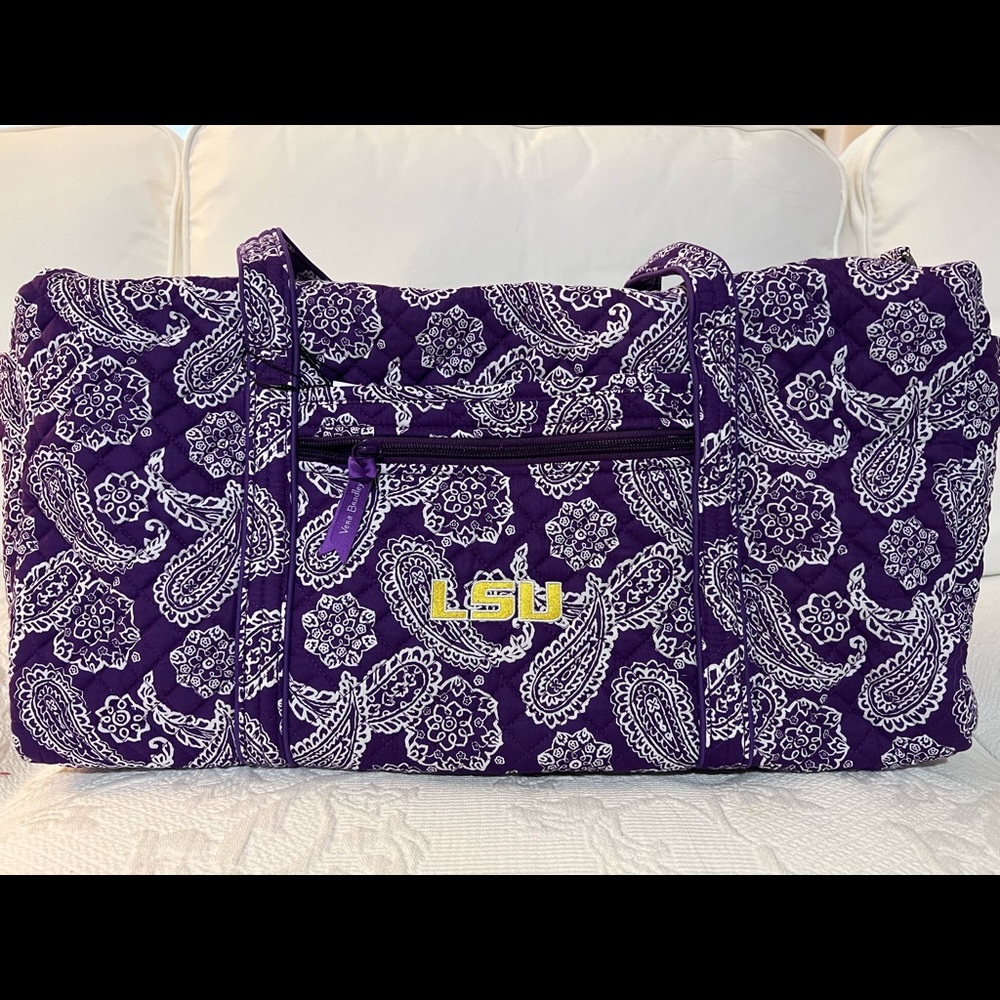 COPY - NEW Vera Bradley LSU Collegiate weekender bag